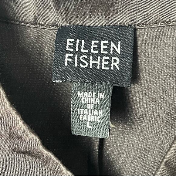 Eileen Fisher Evening Shimmer Coat, Plum Brown, Parties Cocktails Minimalist  L - Picture 7 of 12